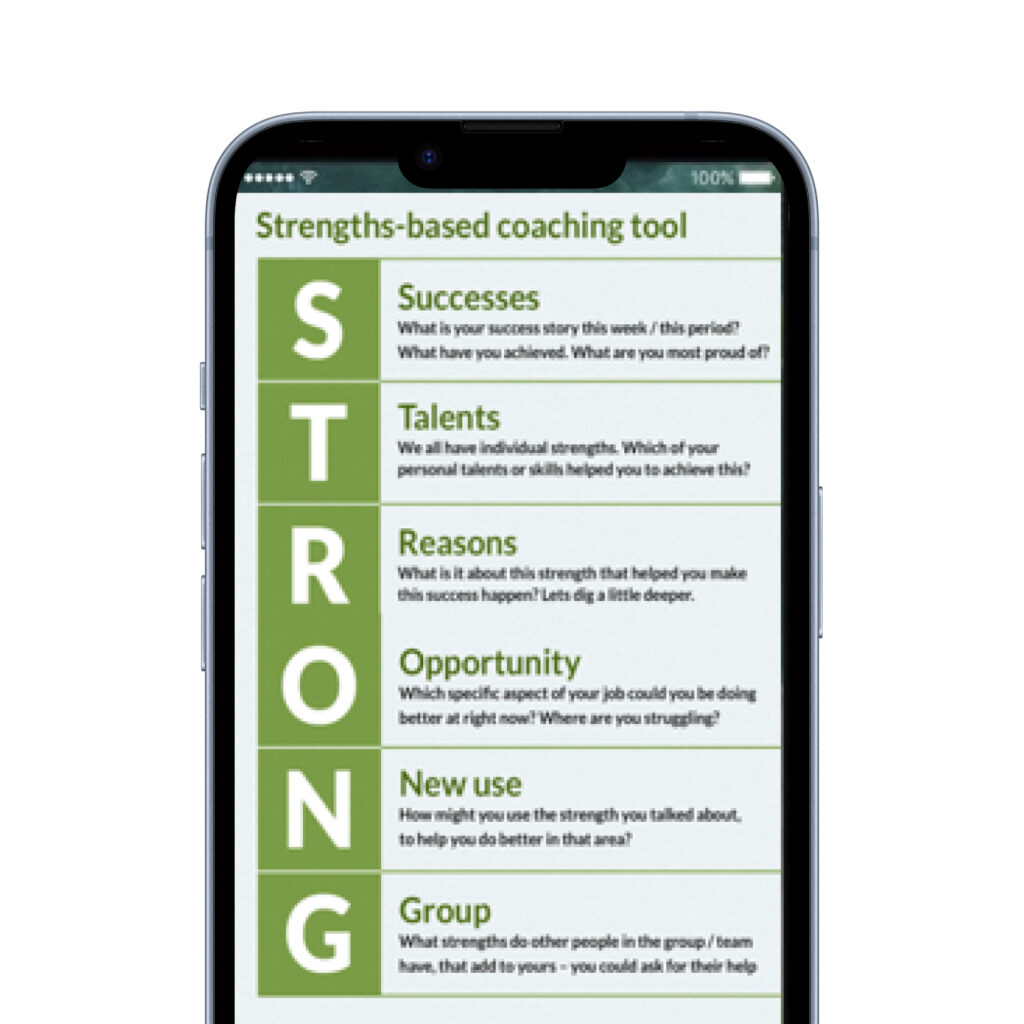 strength based coaching tool.